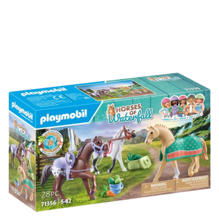 Cavalli di Waterfall - Set di 3 Cavalli con Selle